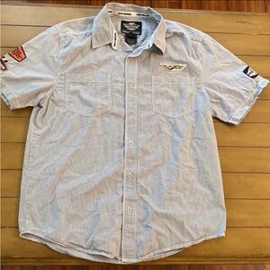 Harley Davidson Racing Men button down shirt biker HD. Size M